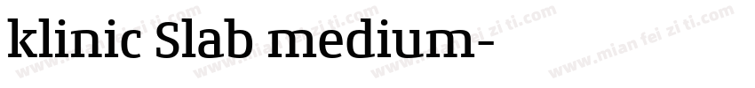 klinic Slab medium字体转换